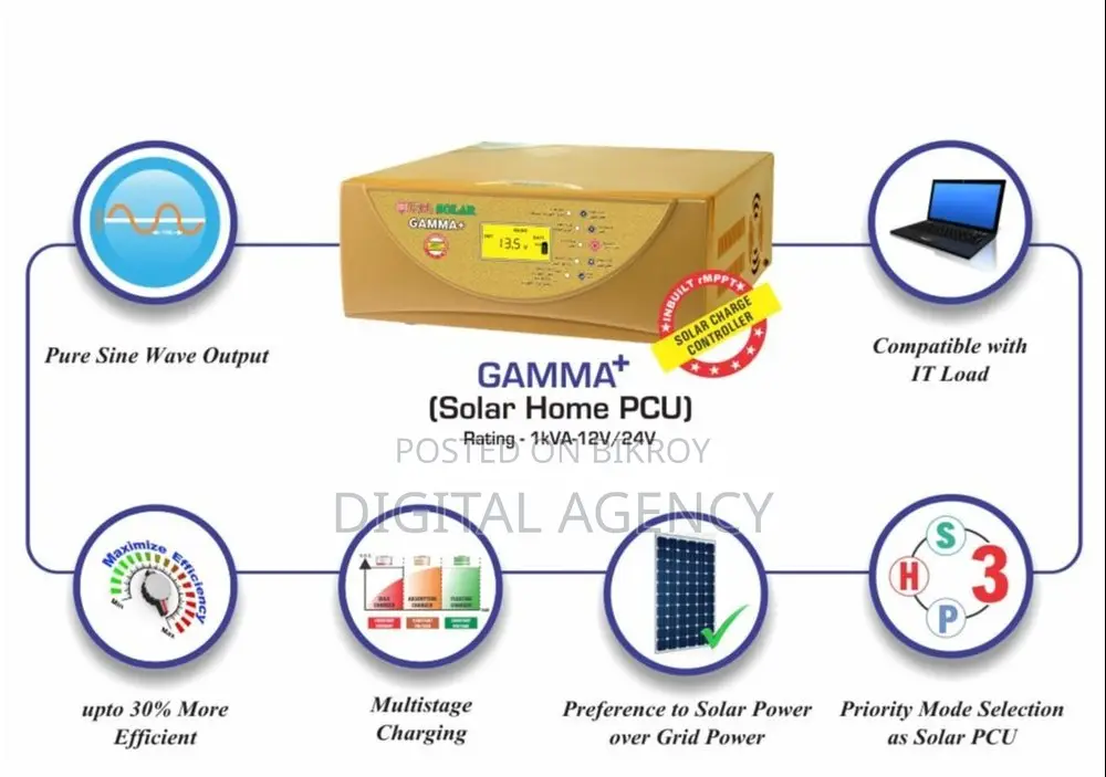 Utl Gamma+ 1kva MPPT Solar Inverter