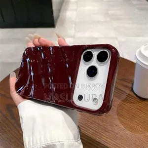 Premium 3d Wavy Liquid Silicone Glossy Case for iPhone