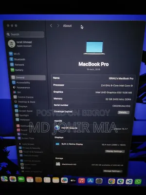 Desktop Computer Apple Mac Pro 32GB Intel Core I9 SSD 512GB