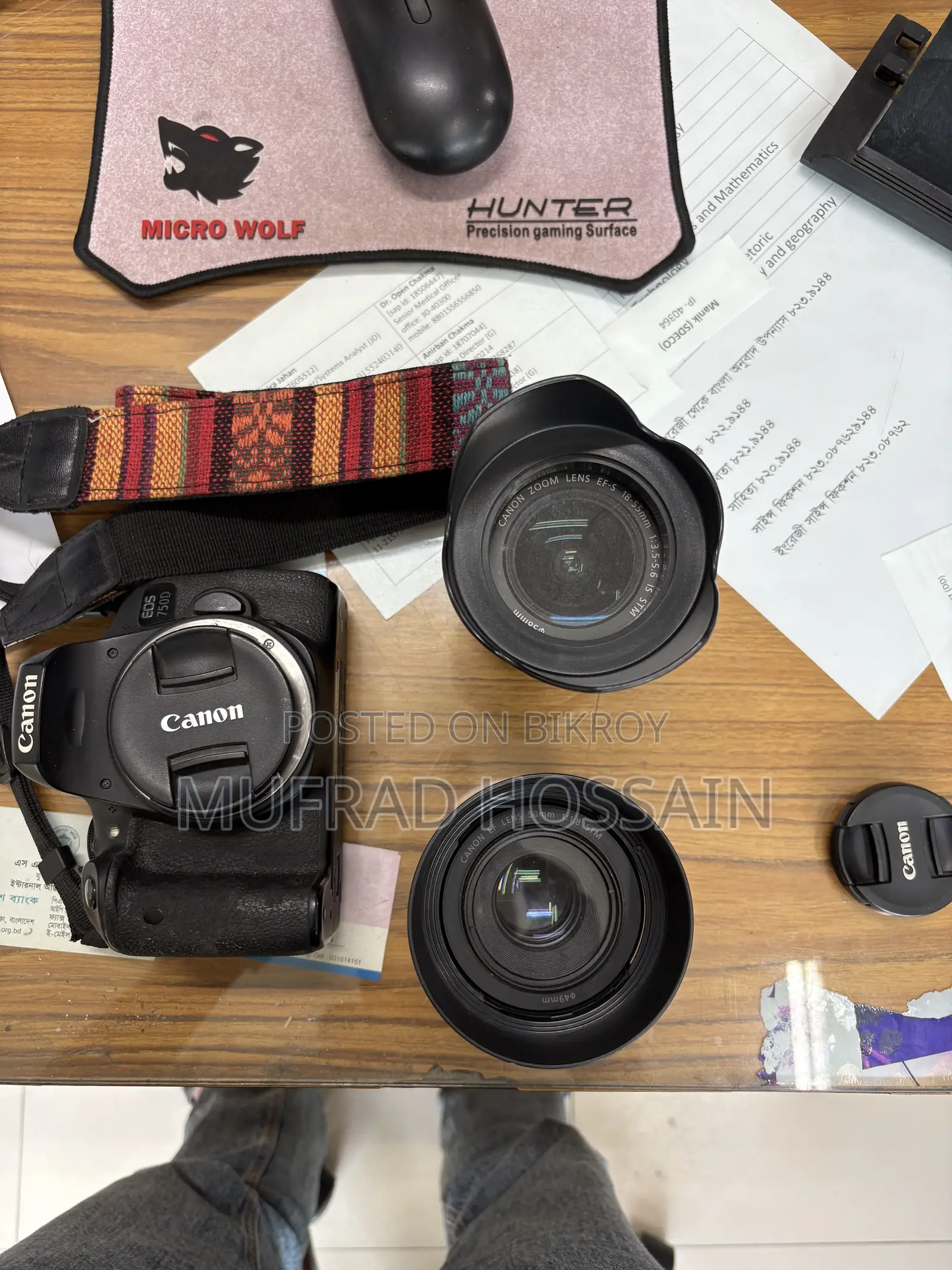 Canon Eos 750d Wifi DSLR With 18-55 Is STM Lens and 50 Prime 1.8f Lens