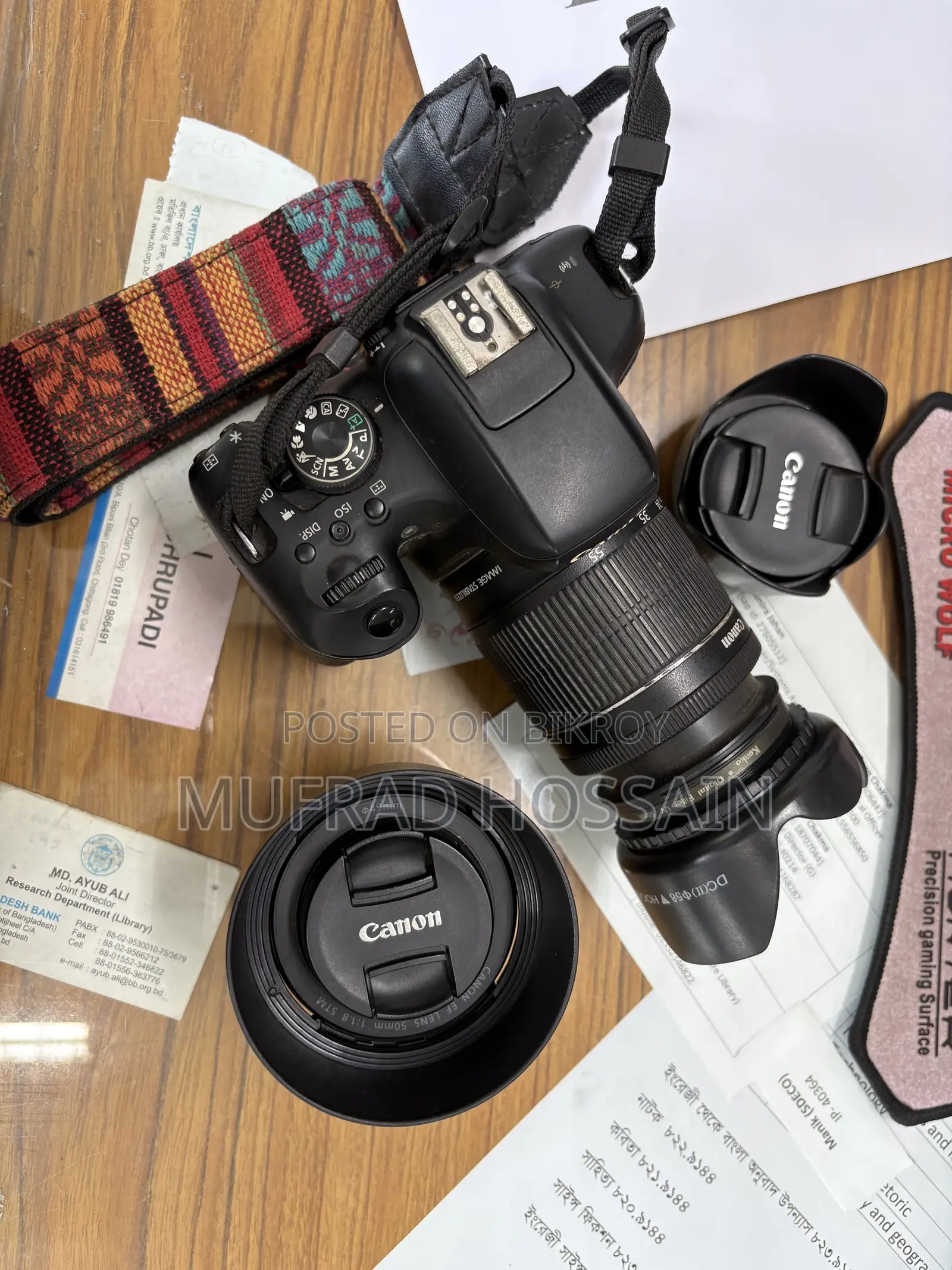 Canon Eos 750d Wifi DSLR With 18-55 Is STM Lens and 50 Prime 1.8f Lens