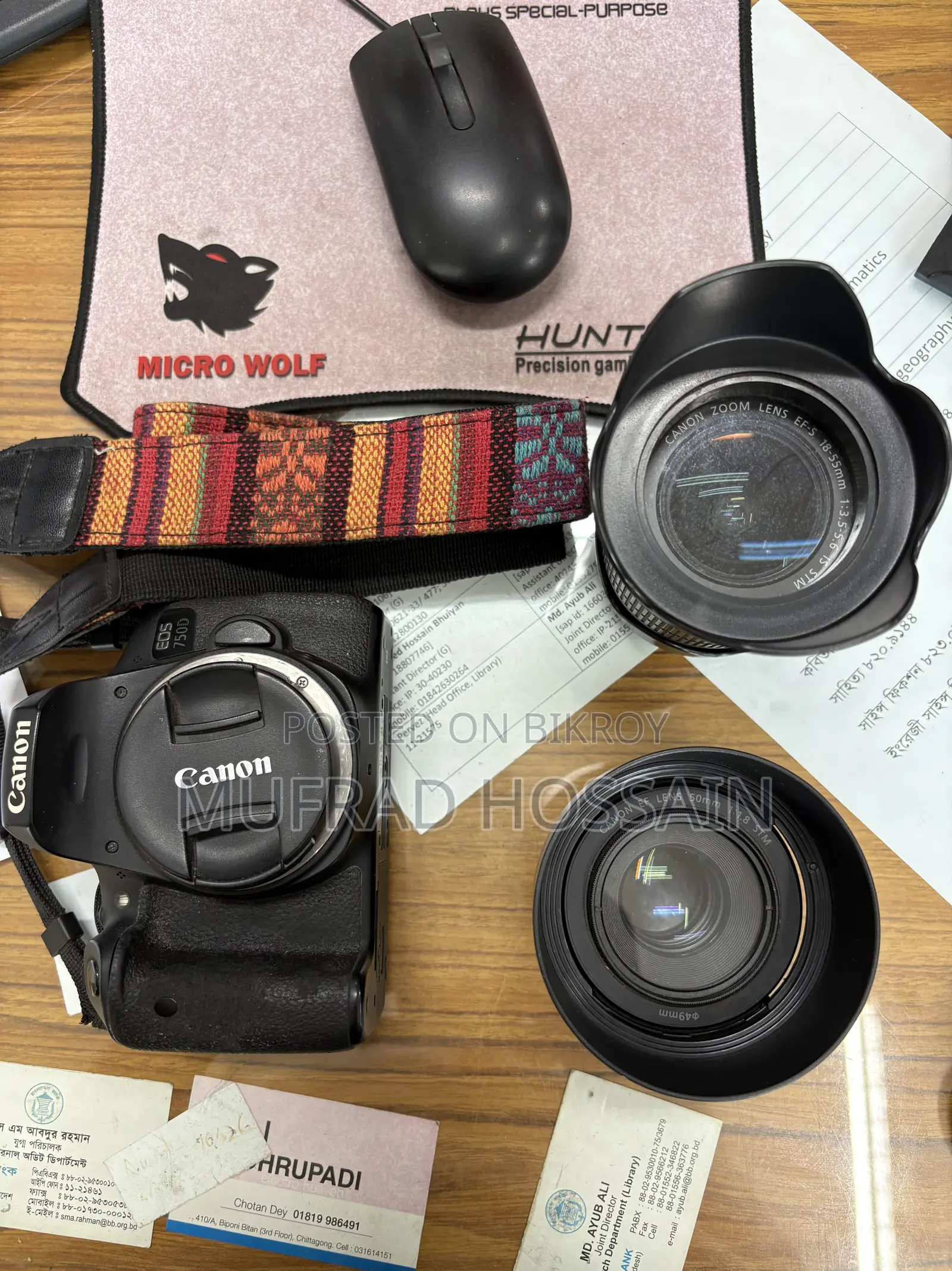 Canon Eos 750d Wifi DSLR With 18-55 Is STM Lens and 50 Prime 1.8f Lens