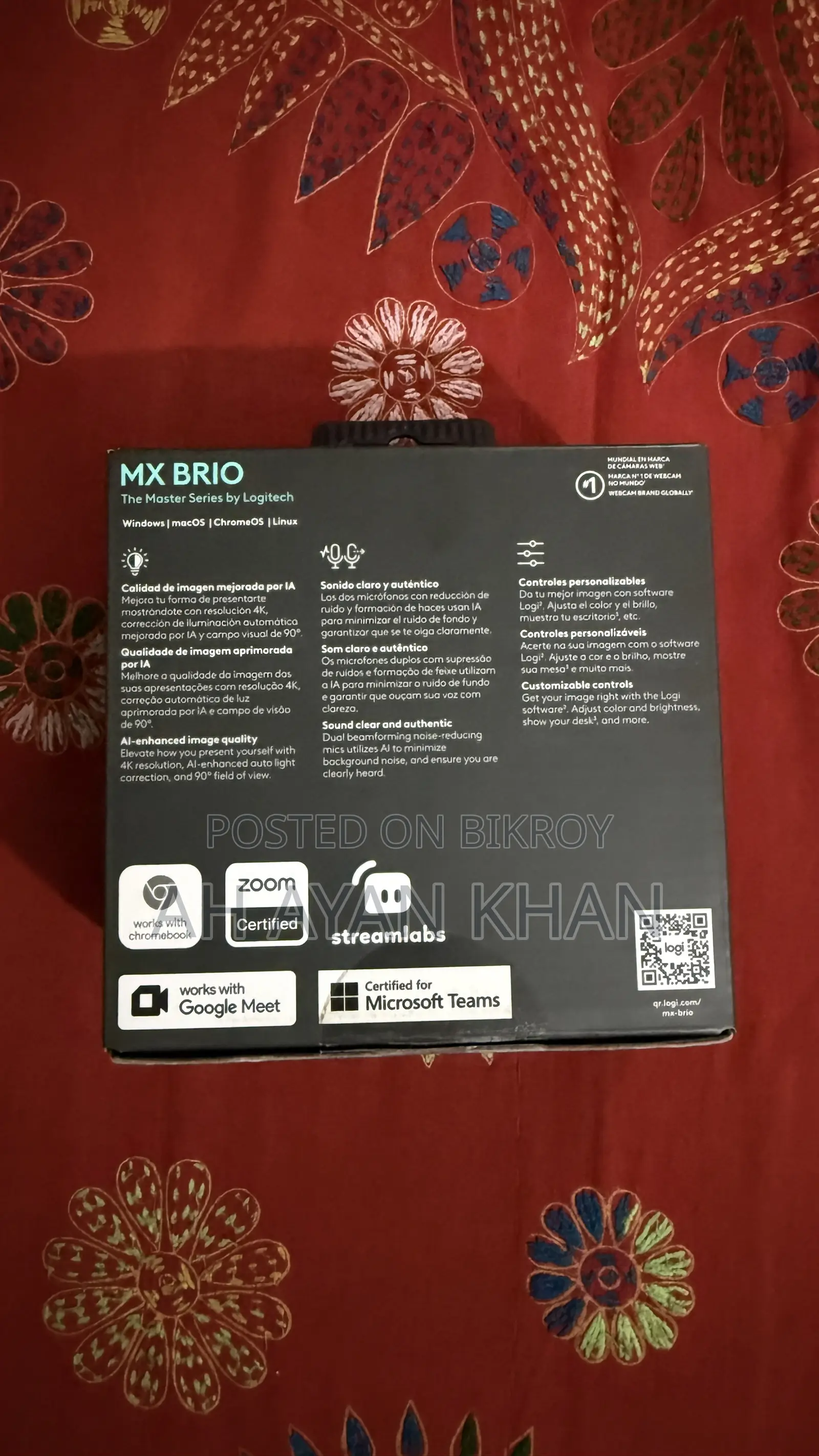 Logitech Mx Brio Ultra Hd Webcam