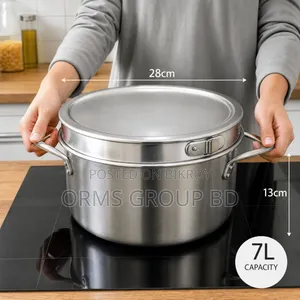 Stainless Steel Induction Sauce Pot and Handle With Frypan 28cm 7l