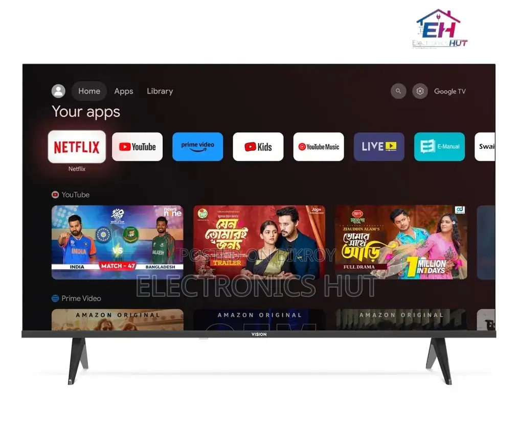 ডেইলি স্পেশাল (Vision E40z ৪৩" ফুল এইচডি গুগল টিভি উইথ ভয়েস কন্ট্রোল)