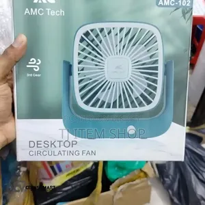 Amc Tech F102 মিনি পোর্টেবল ডেস্কটপ ফ্যান শক্তিশালী বাতাস অ্যান্টি স্লিপ স্ট্যান্ড