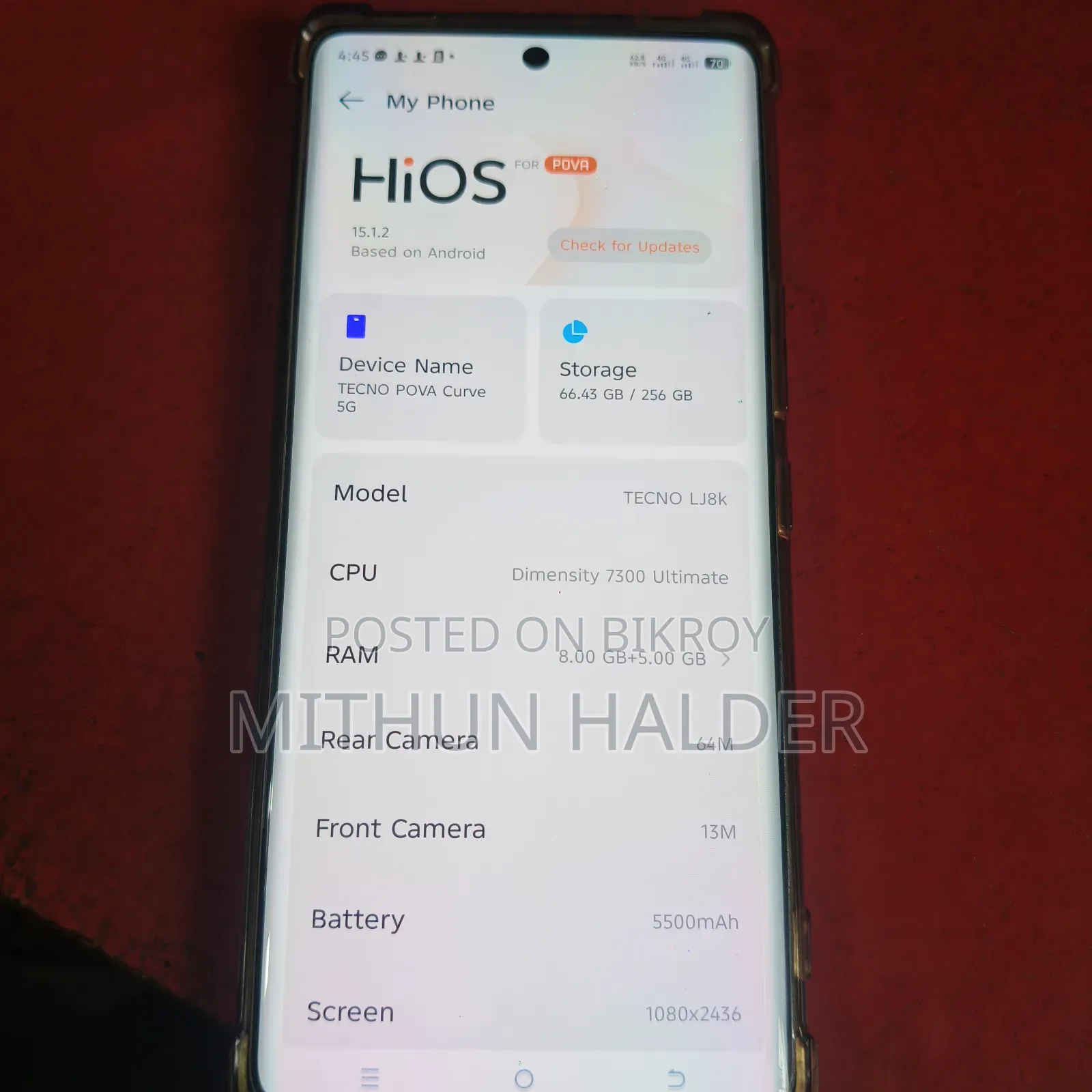 Tecno Pova Curve 2 128 GB Gray