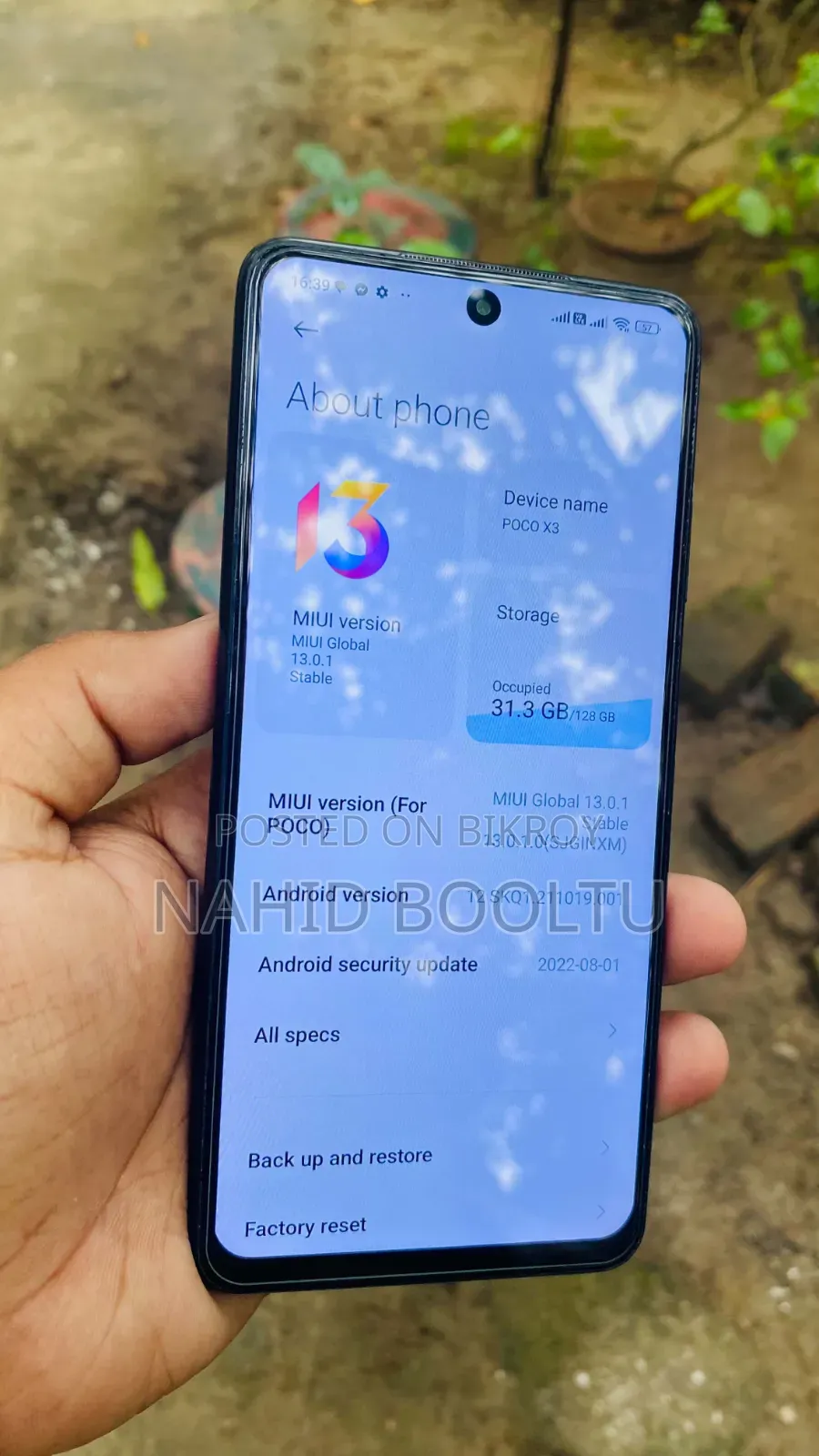 শাওমি পোকো এক্স৩ ১২৮ জিবি