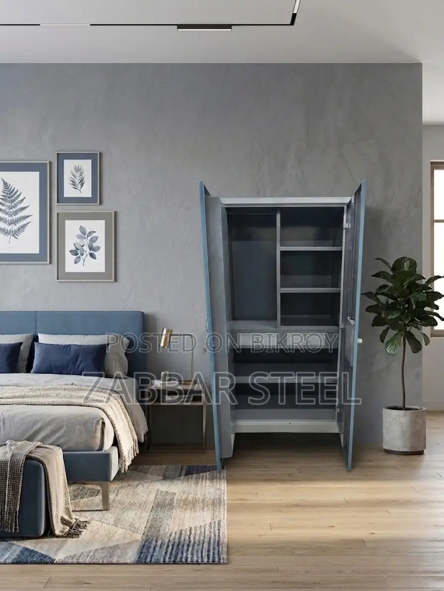 Family Storage Solution – Strong, Durable & Spacious 3-Door Steel Almirah