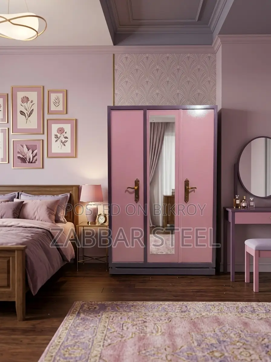 Perfect Choice for Big Family – Durable 3-Door Steel Almirah
