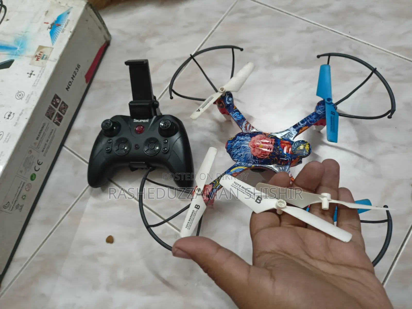 Wifi Camera Drone With Remote | Battery Change Required | Box Included