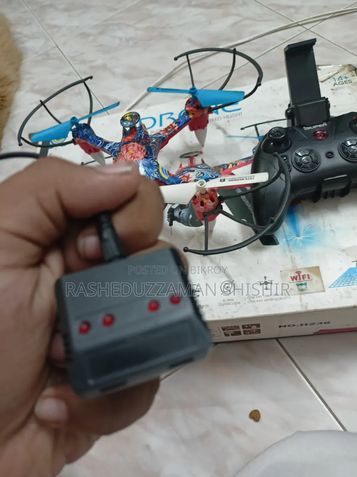 Wifi Camera Drone With Remote | Battery Change Required | Box Included