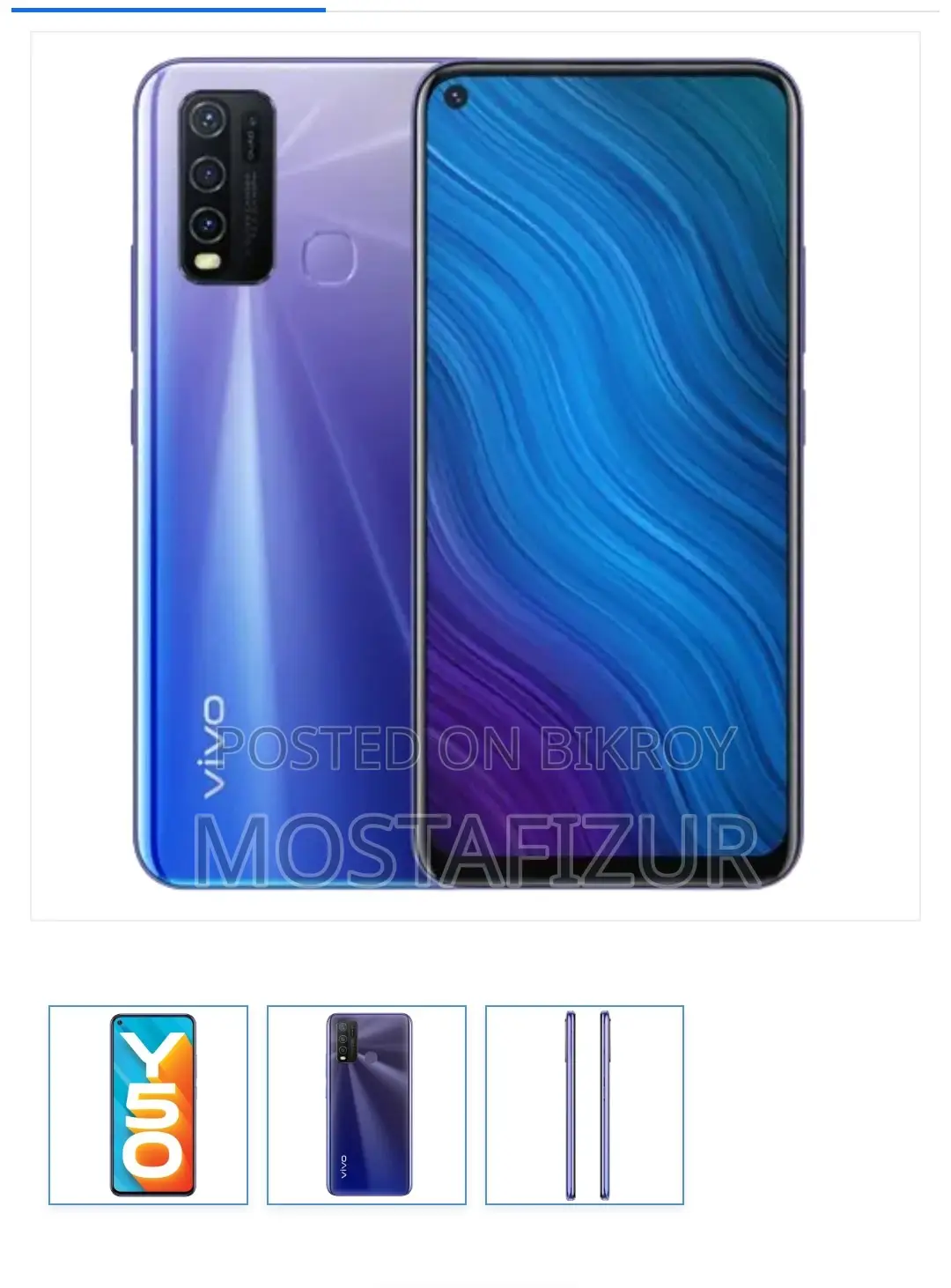 Vivo Y50 128 GB Blue