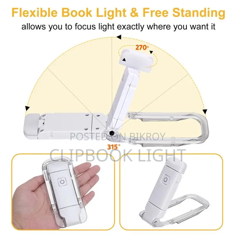 Portable Clip Book Light
