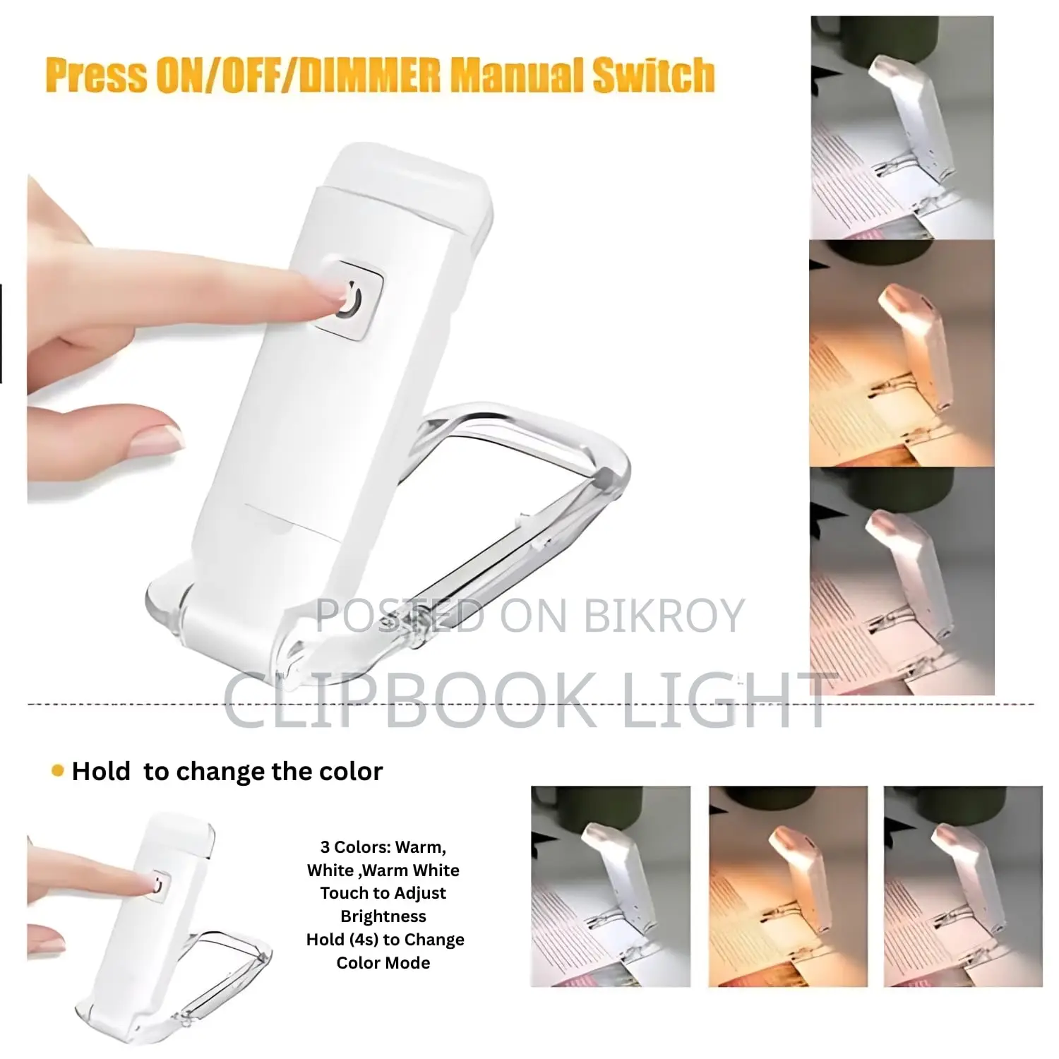 Portable Clip Book Light
