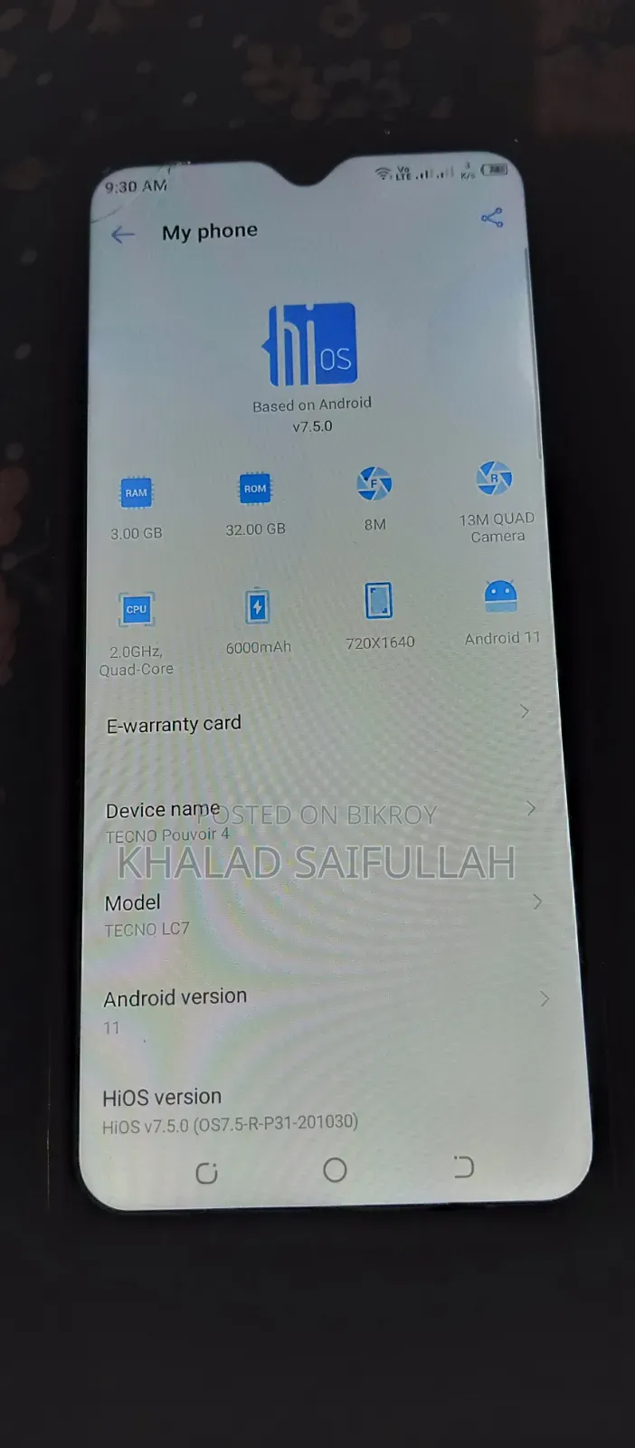 Tecno 32 GB Black