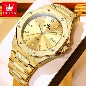 Olevs 3613 Luxury Stainless Steel Mens Watch Master Copy