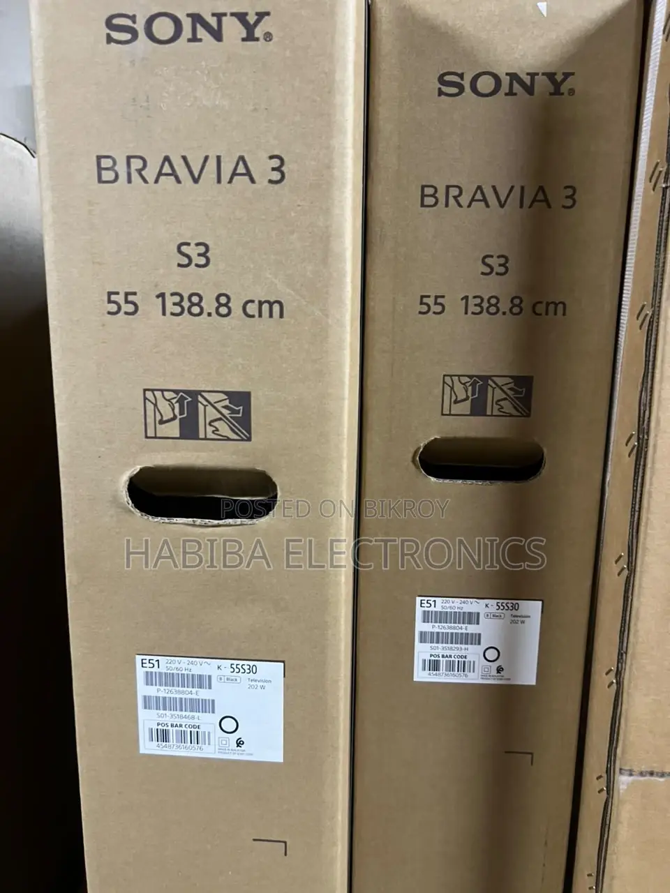 Sony Bravia 3 55" S30 Google Android HDR Led Tv