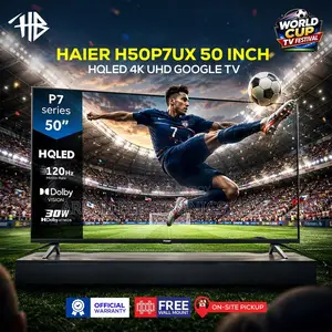Haier H50p7ux 50" Hqled Smart Google Tv উজ্জ্বল ও প্রাণবন্ত ছবি