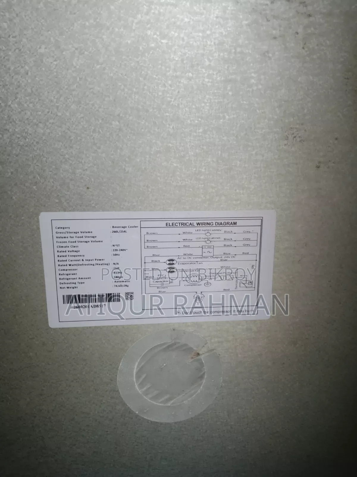Beverage Cooler Freeze