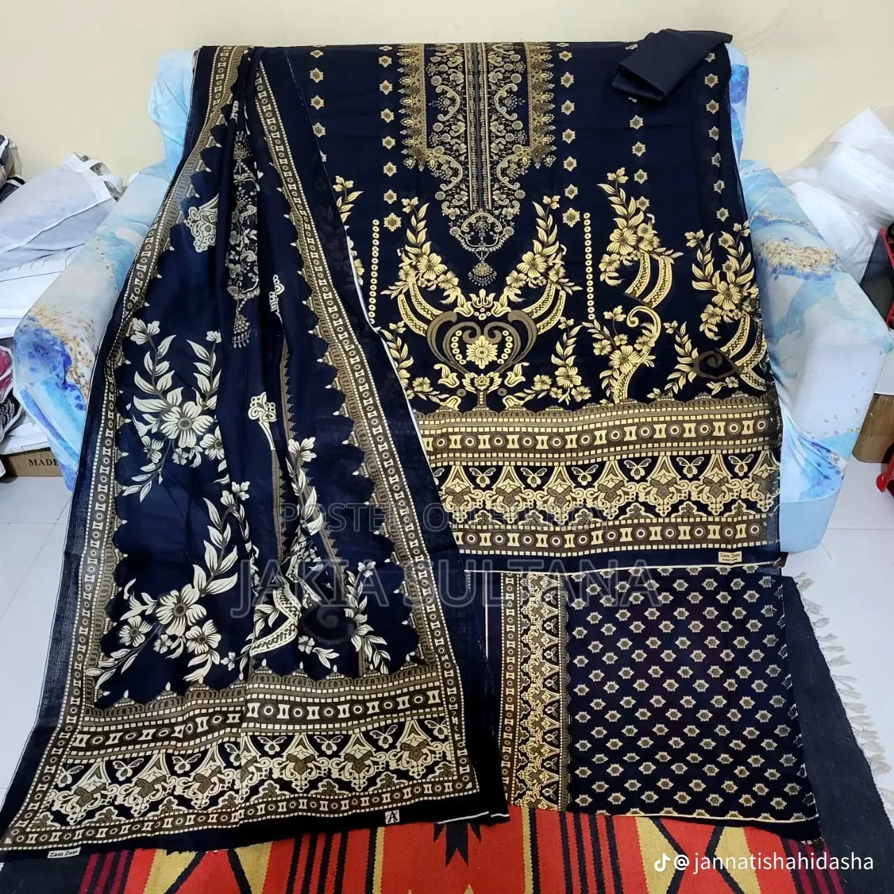 Exclusive Viscose Cotton and Printed Three-Piece Collection