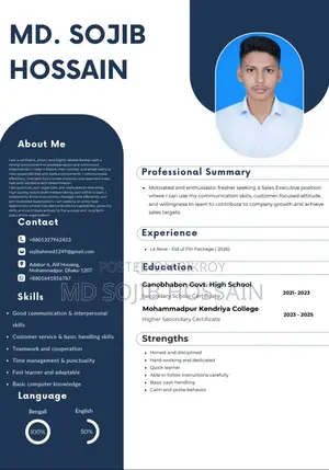 মোঃ সজীব হোসেনের জীবনবৃত্তান্ত