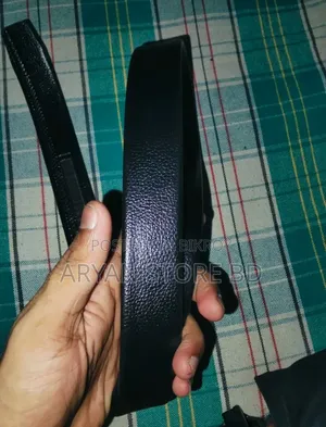 Original Leather Belt Black + Auto Buckle | Aryan Store Bd