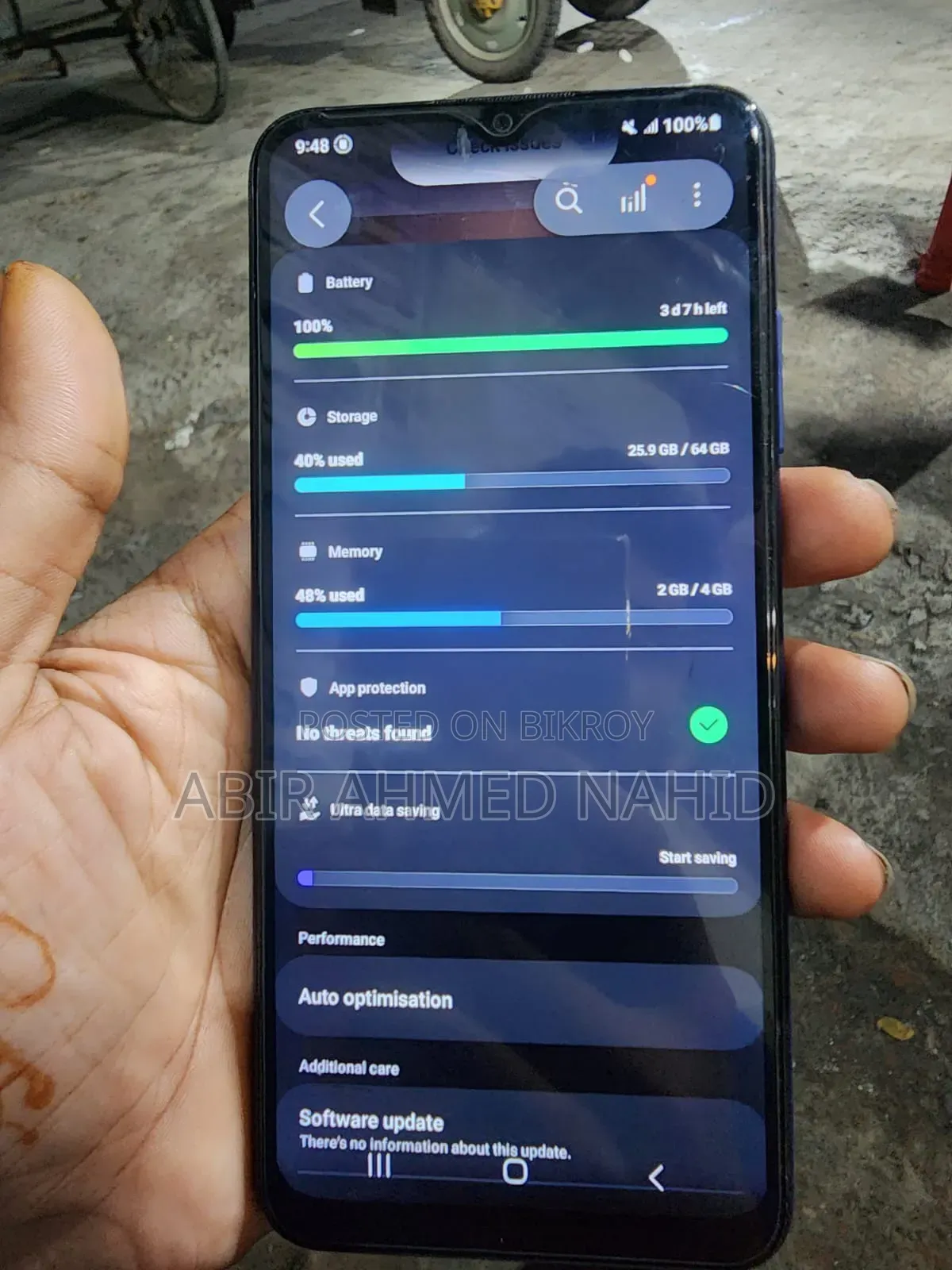 স্যামসাং গ্যালাক্সি এ০৩এস ৬৪ জিবি ব্লু