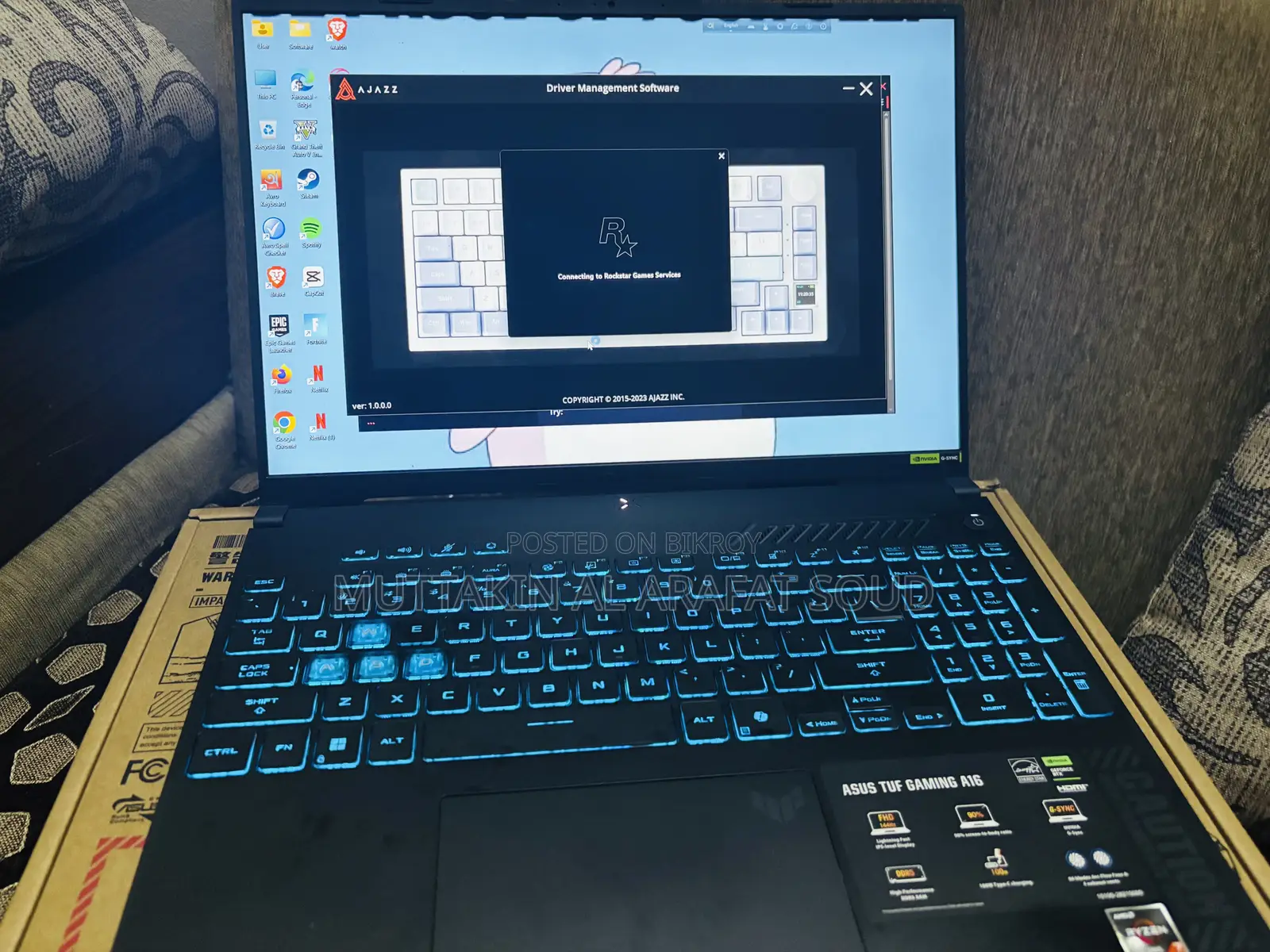 ল্যাপটপ Asus TUF Gaming A16 ১৬জিবি র‍্যাম AMD Ryzen 7 হার্ড ডিস্ক ড্রাইভ + সলিড স্টেট ড্রাইভ ১ টেরাবাইট
