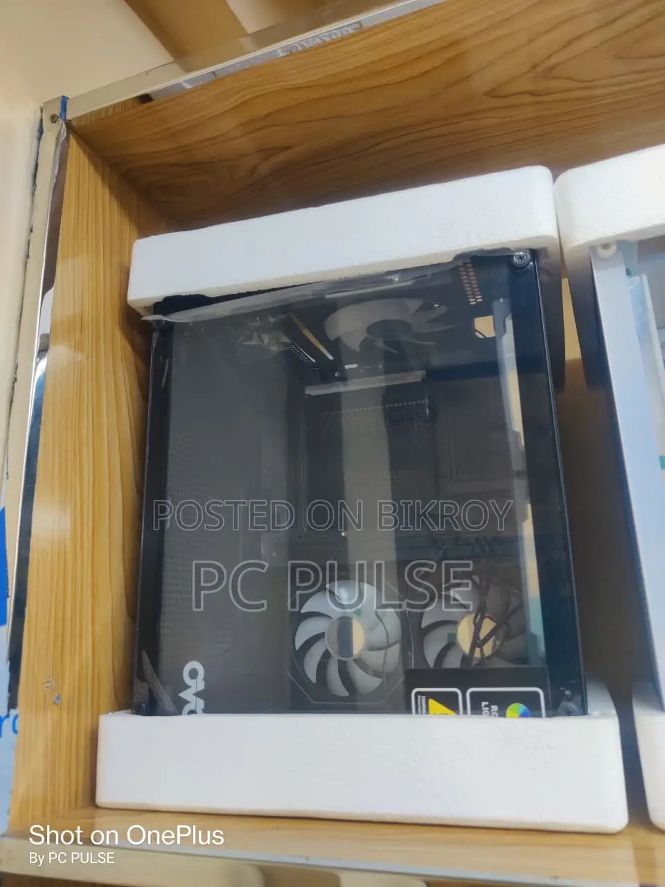 Ovo Aquarium Gaming Case With 5 Argb Infinity Fans (Black White)