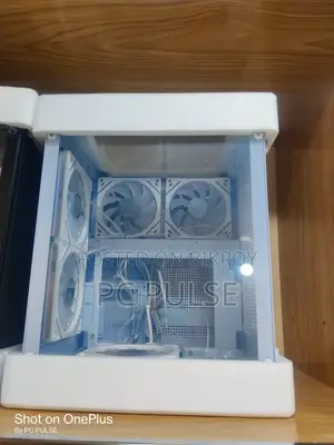 Ovo Aquarium Gaming Case With 5 Argb Infinity Fans (Black White)