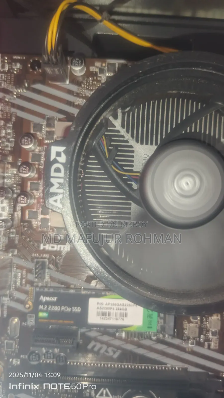 Desktop Computer MSI Model 8GB AMD Ryzen 5 HDD+SSD 1T