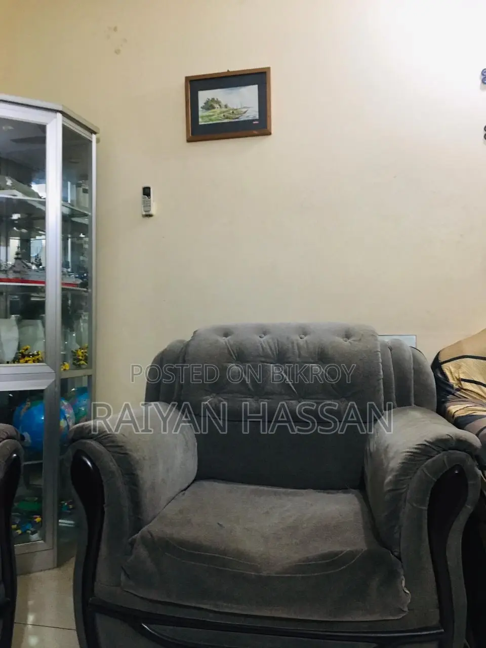 4-Piece Grey Sofa Set (3+2+1+1 Seater) – Good Condition