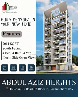 4-bedroom Apartment in Mybd Abdul Aziz, Basundhara for sale