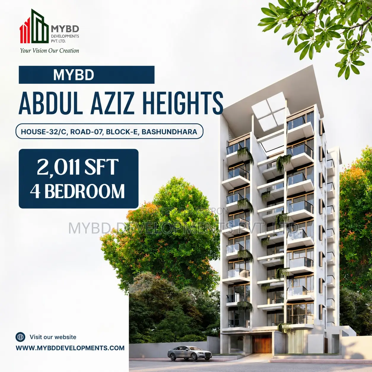 4-bedroom Apartment in Mybd Abdul Aziz, Basundhara for sale