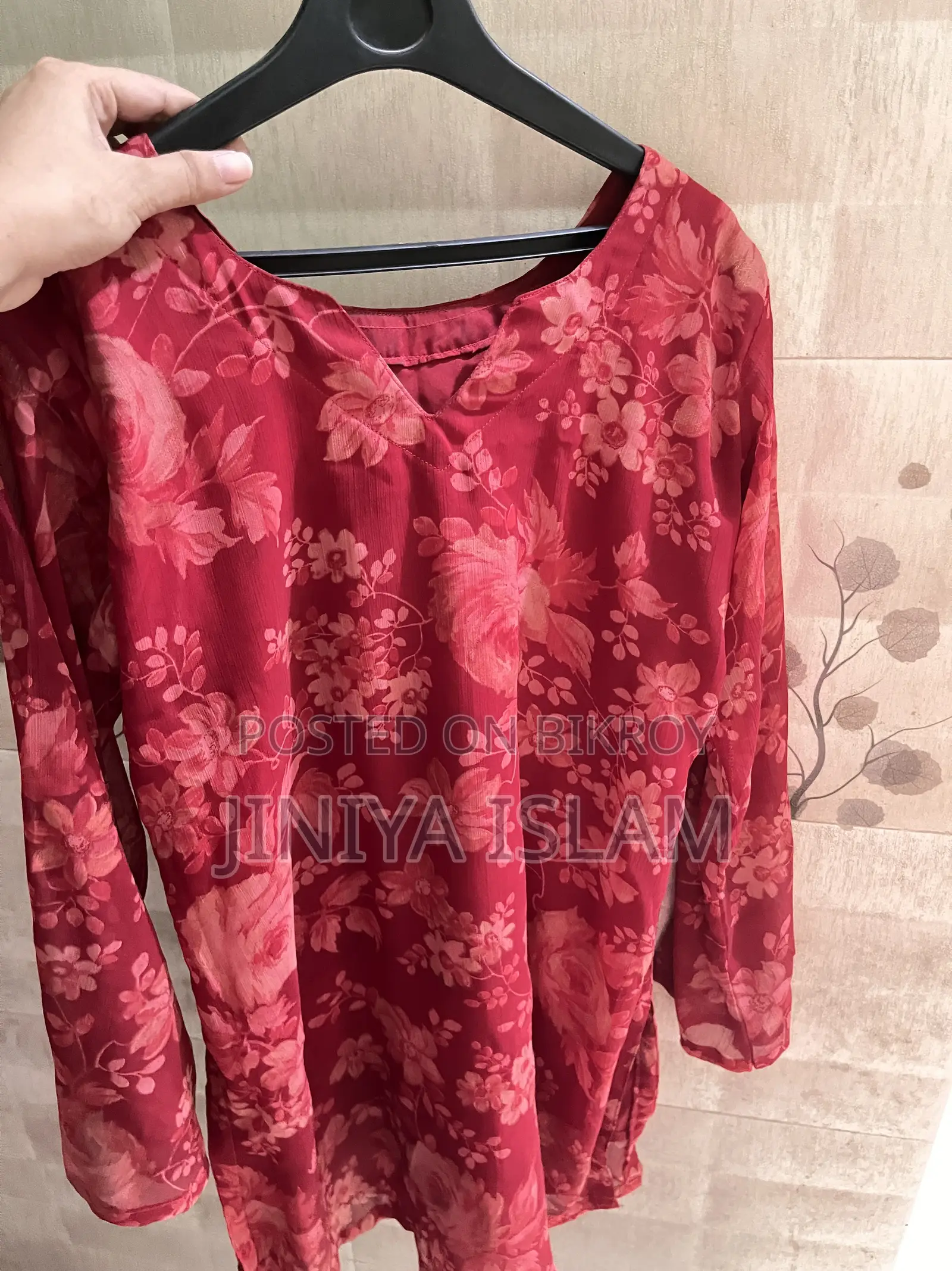 Beautiful Maroon Short Kurti