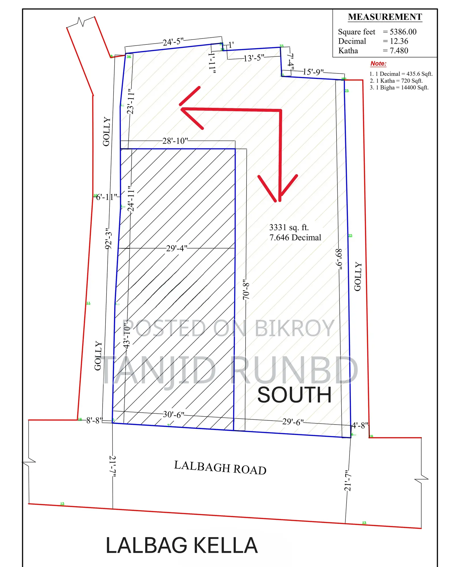 4.64 Katha Residential Land Lalbagh, Dhaka