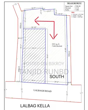 4.64 Katha Residential Land Lalbagh, Dhaka