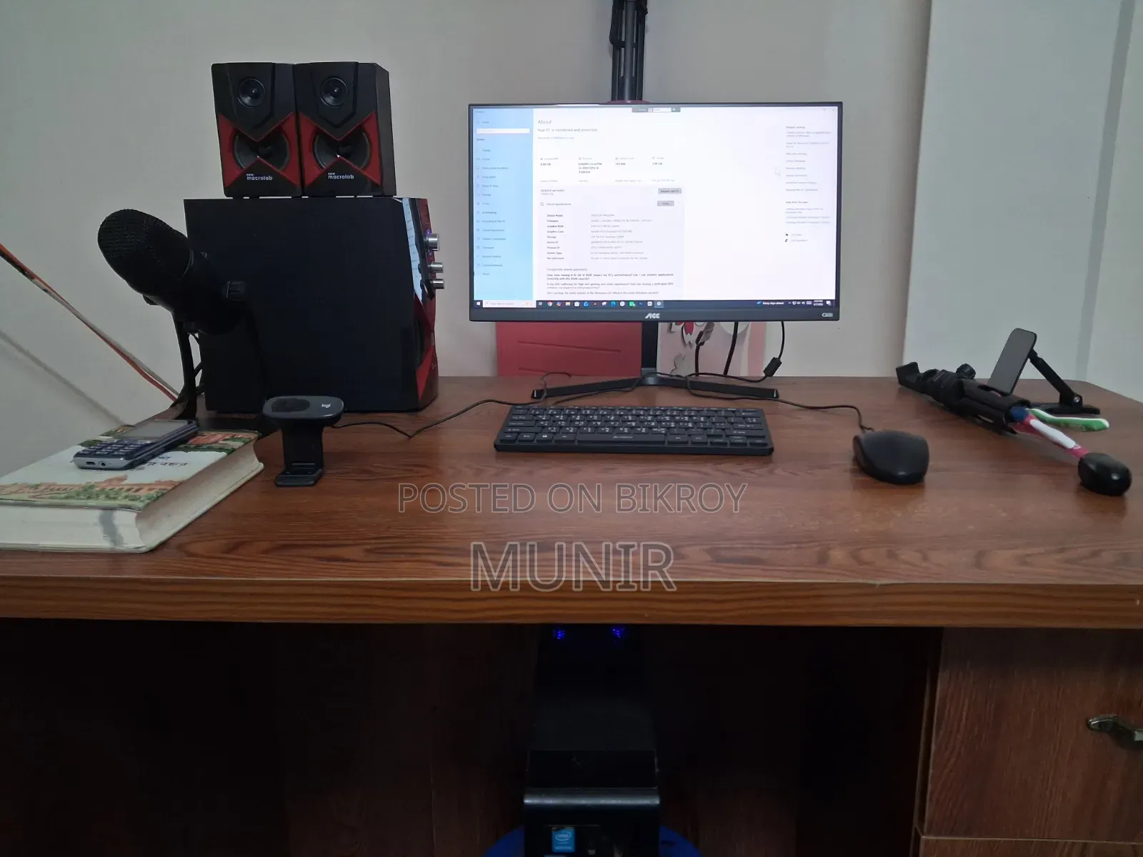 Desktop Computer Gigabyte GB-BXi3-4010 8GB Intel Core I5 SSD 256GB