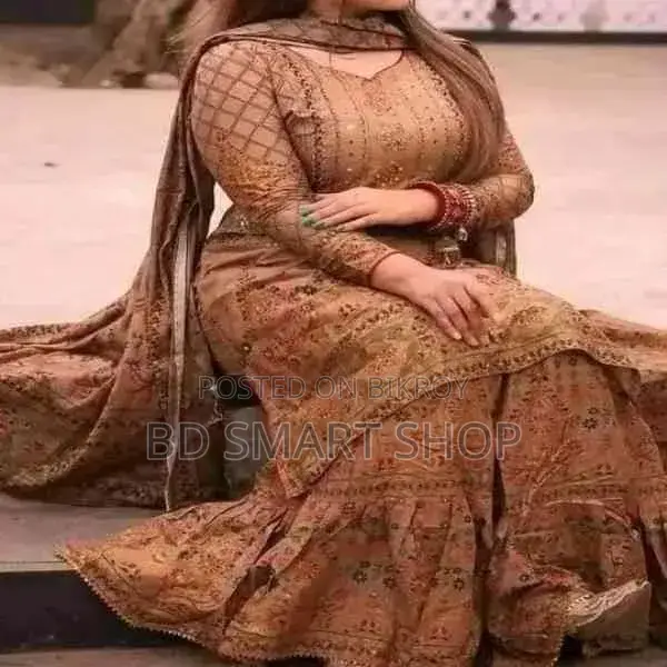 প্রিমিয়াম সুতি রেডিমেড নায়রা থ্রি-পিস