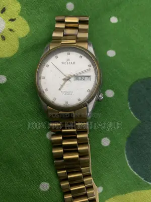 Rare Westar Automatic 17 Jewel Day-Date Mens Wrist Watch Dial Swiss