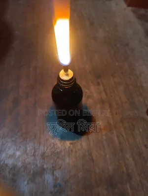 Kerosene-powered lamp.