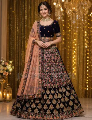 Velvet Bridal Lehenga