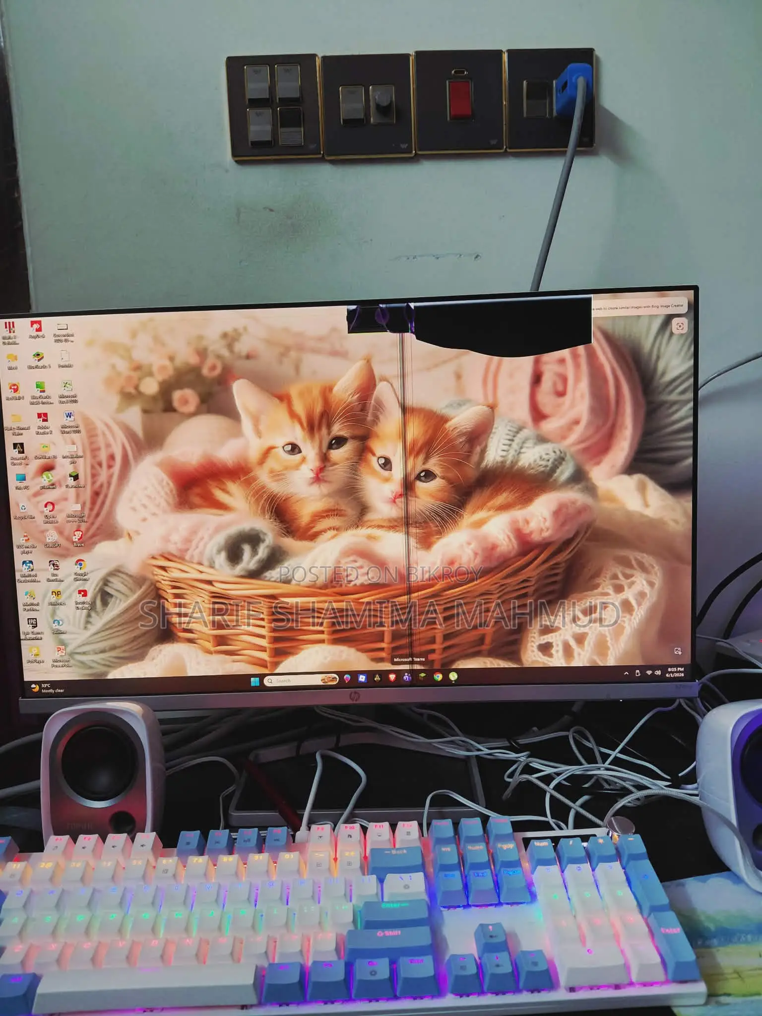Urgent Sell Only 7 Days Used Hp Monitor
