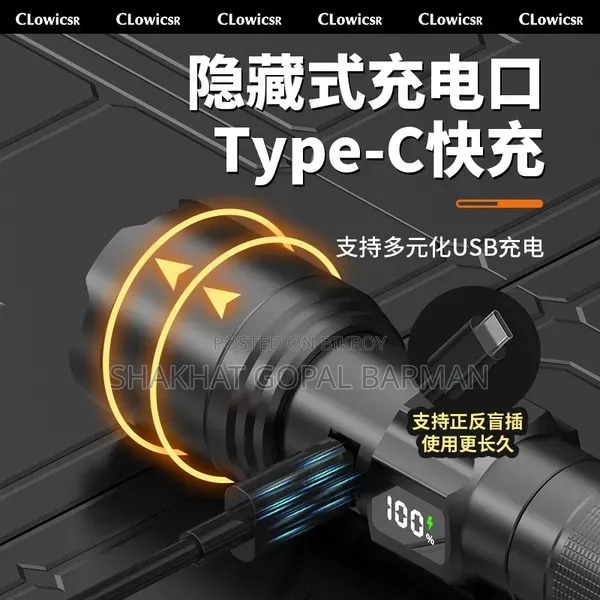 Super Bright Rechargeable Household Flashlight