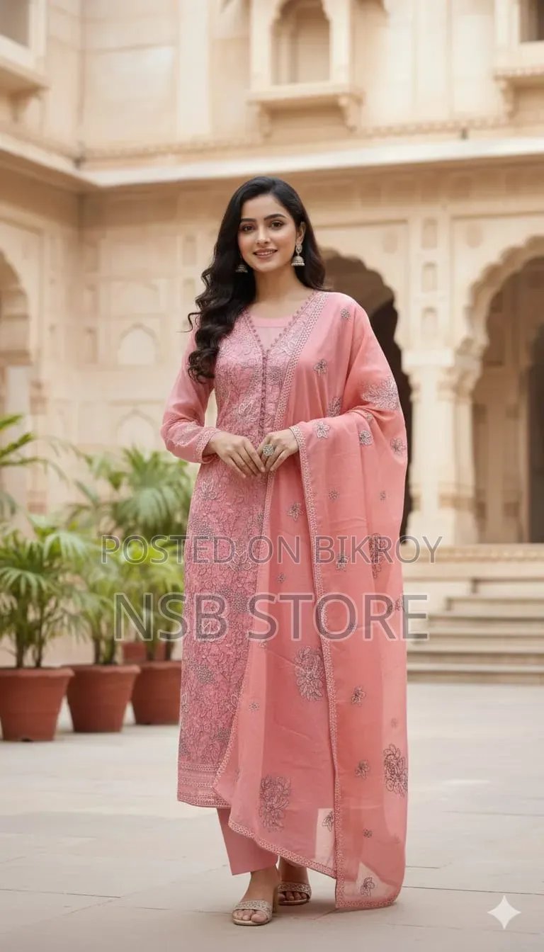 Pakistani Agha Noor Inspired Laser Cut Three Piece - Unstitched