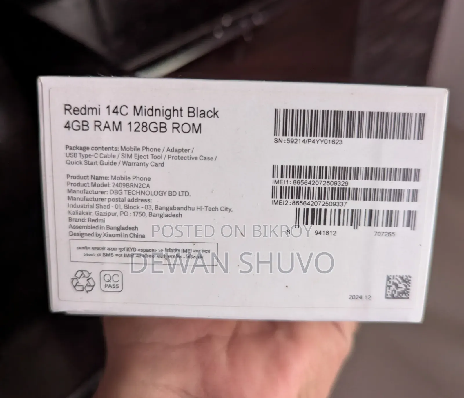 Xiaomi Redmi 14C 128 GB Black