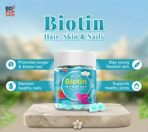 Biotin Gummies With Collagen Keratin for Hair Skin Nails
