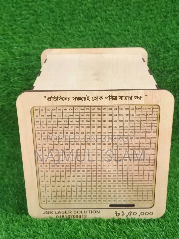 Each of our savings boxes is made with foreign melamine board