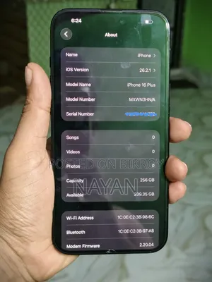 Apple iPhone 16 Plus 256 GB Black